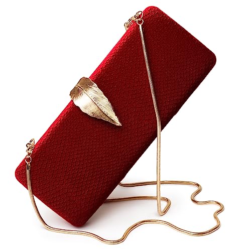 Before & Ever Evening Bag Long Red Clutch Wedding Women's Evening Handbags