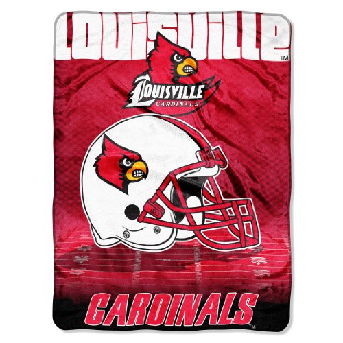 Louisville Cardinals Micro Raschel Throw Blanket 60 X 80 Overtime Ncaa