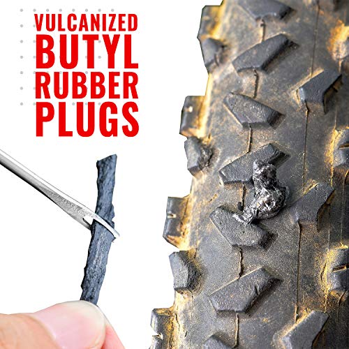 Pro Bike Tool Tubeless Bike Tire Repair Kit Tires Includes Storage Canister