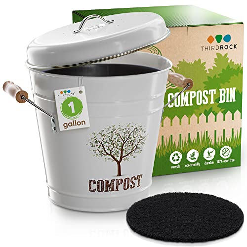 Third Rock Kitchen Counter Compost Bin 1.0 Gallon
