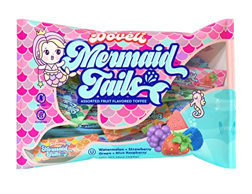 Mermaid Candy Delicious Fruit Flavored Soft Chewy Pastel Colors 16 Oz Bag 1 Pack