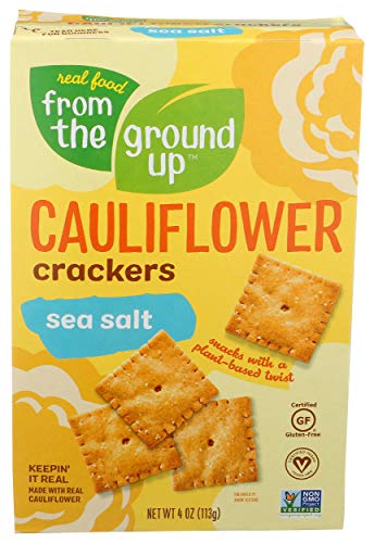 From The Ground Up Cauliflower Crackers Sea Salt 4 Ounce
