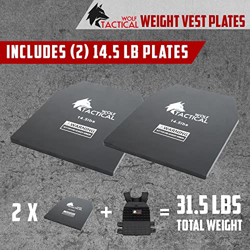 WOLF TACTICAL Weight Vest Plates 8.75/14.5/19.75LB Pairs Running Heavy Workouts