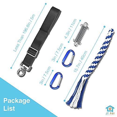 JT PET Outdoor Spring Pole for Small and Medium Dogs 15 Inch of Rope