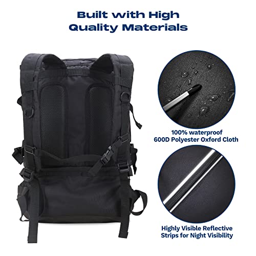 HOOK-EZE HookEze Fishing Tackle Storage Waterproof Backpack Black
