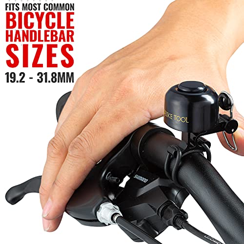 PRO BIKE TOOL Bicycle Bell for Handlebars Crisp Clear & Long Sound Ringer