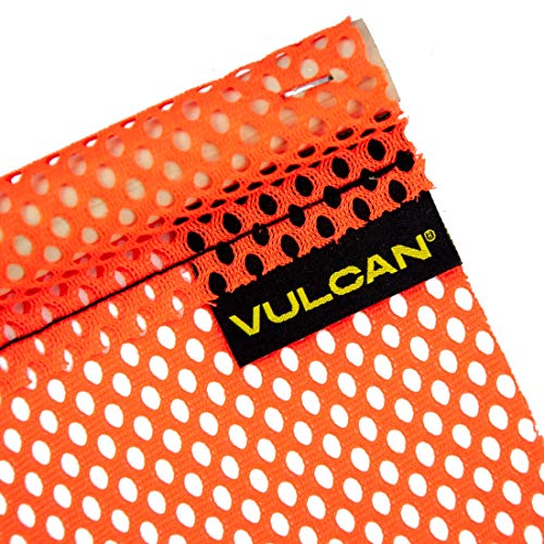 VULCAN Safety Flag with Dowel - Bright Orange - Jersey Mesh Construction - 18 Inch x 18 Inch - 4 Pack