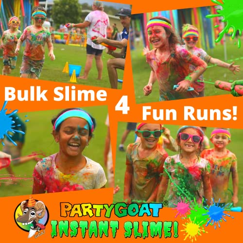 Bulk Instant Slime Powder! Mix with Water to Make a Huge 40 Gallons of Slime 4 Colors for Slime Bucket Challenges Blue, Green, Pink & Yellow