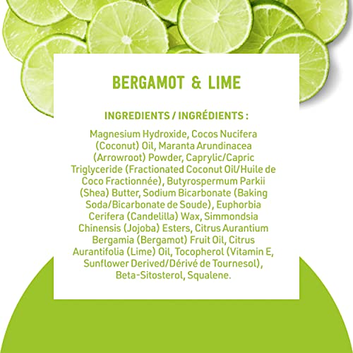 Schmidt's Aluminum Free Natural Deodorant for Women and Men, Bergamot and Lime with 24 Hour Odor Protection, Certified Natural, Vegan, Cruelty Free, 2.65 oz