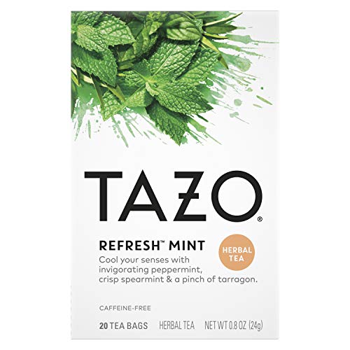 TAZO REFRESH Mint Herbal Tea Bags Caffeine-Free 20 Herbal Tea Bags
