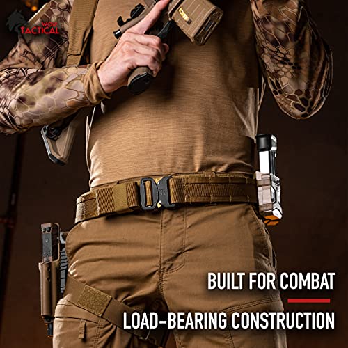 WOLF TACTICAL Molle Duty Belt - Tactical Gun Belt 1.75” Quick Release Combat Belt (Large)