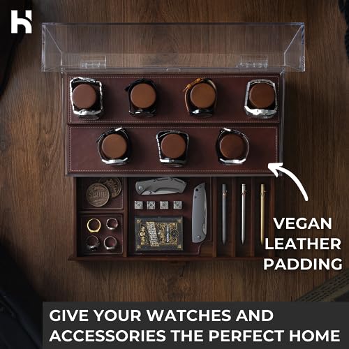 Elevate Your Watch the Collector Pro Premium Watch Display Case for 7 Watches