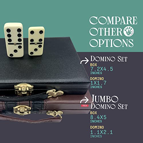 Dominos Jumbo Set Game Premium Classic 28 Pieces Double Six Domino Durable
