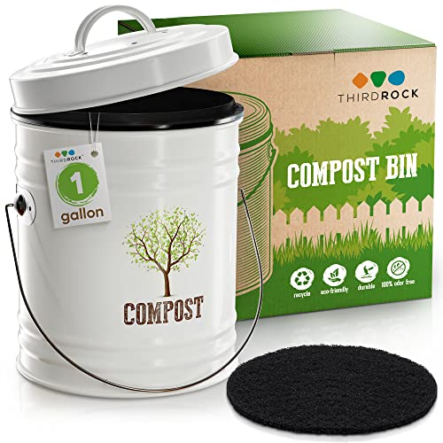 Third Rock Compost Bin Kitchen 1 Gallon Countertop Compost