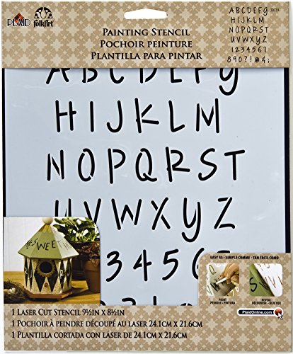 Folkart Large Painting Stencil Lite Felt Tip Marker Alphabet