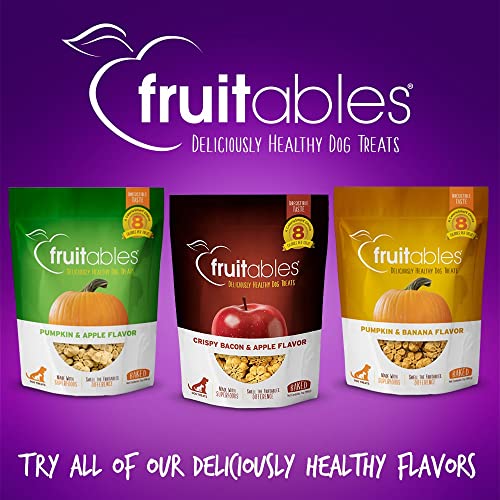 Fruitables Crunchy Baked Dog Treats | Pumpkin & Blueberry | 7 Ounces, Model Number: 2157