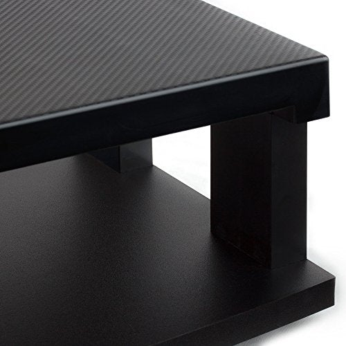 Aleratec Heavy Duty TV Stand 2-Tier | For Flat LCD/LED TV Rotating Swivel Stand 2-Tier up to 132 lbs | 20.75in x 11in | Home Theatre, Monitor, Desktop, TV & Gaming Console Stand | 360° Rotation Swivel Rack Television Stand
