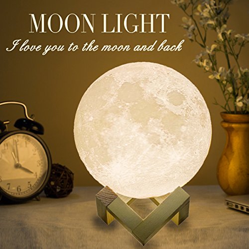 Mydethun Moon Lamp 7.1 inch White & Yellow