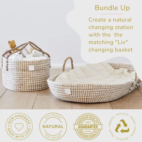 Bebe Bask Baby Diaper Caddy Organizer for Baby Boy Natural