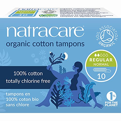 Natracare Non Applicator 100% Organic Cotton Tampons Regular Totally Chlorine