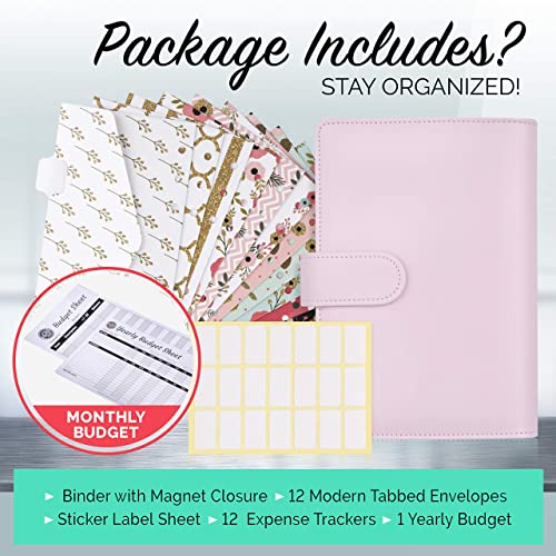 SAVEYON A6 Budget Binder with Envelopes Stickers