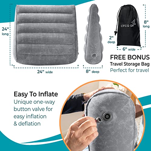 5pc Orthopedic Bed Wedge Pillow Set Travel Cushions Lumbar Adjustable