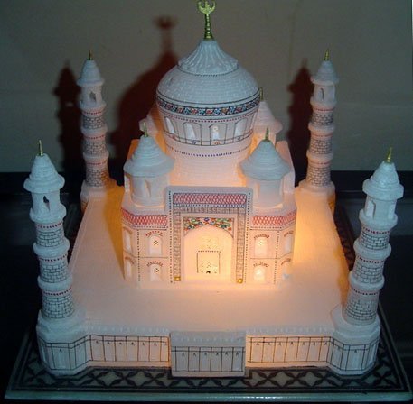 StonKraft - Taj Mahal Tajmahal Marble Replica Model India Agra Souvenir Collection (6" x 6" Inches)