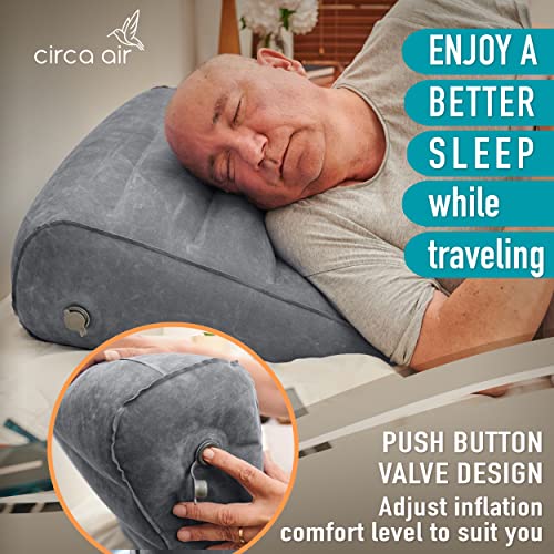 Circa Air Inflatable Wedge Pillow Portable Bed Wedge Sleeping Acid Ref