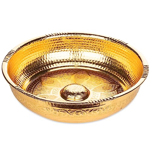 Alisveristime Traditional Turkish Bath Hammam Bowl With Authentic Motifs Gold