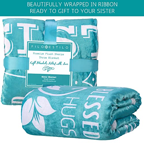 Sister Blanket Sisters Gifts From Sister Sister Birthday Gifts Teal Sherpa
