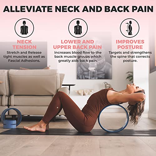 AJNA Yoga Wheel Large 13 Inch Back Roller Muscle Massage Stretcher Pain Relief