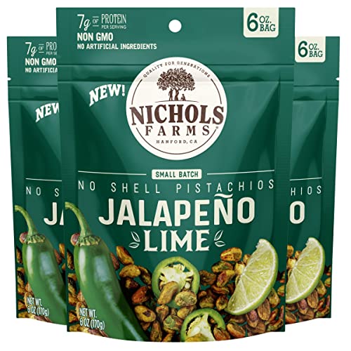 Nichols Farms Pistachios No Shell Lime Flavor California Grown