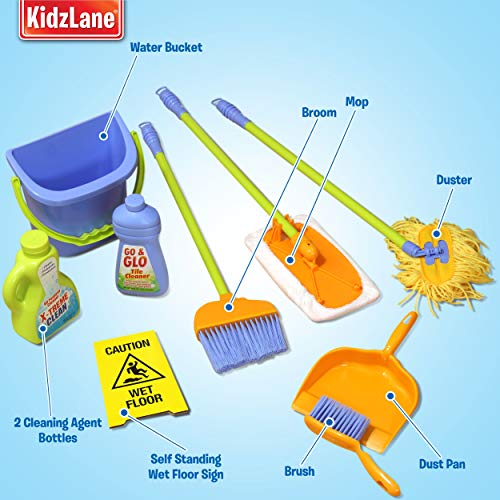 Kidzlane Kids Cleaning Set for Toddlers Kids Play Broom Toys Set Multicolor