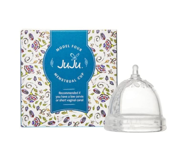 Menstrual Cup by Juju Alternative to Tampons & Pads Reusable in 4 Sizes