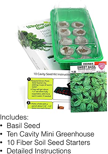 Window Garden Basil Herb Kit Grow Your Own Food Indoor Herb Garden