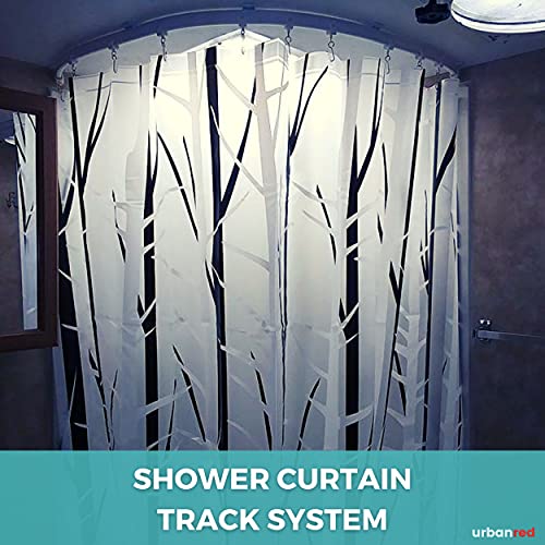 16.4Ft Flexible & Bendable Ceiling Curtain Track Trail Wall Mount Curved  Curtain 
