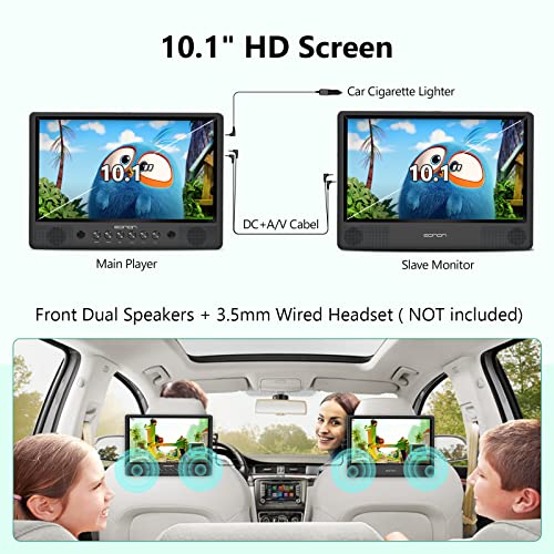 Eonon 10 Inch Rechargeable Battery Car Dvd Players With 4 Mounting Brackets