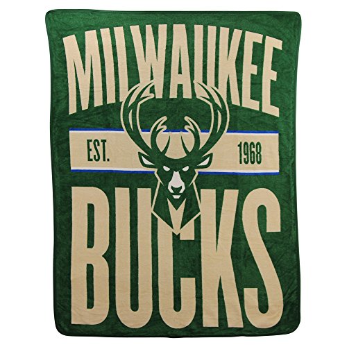 The Northwest Company NBA Milwaukee Bucks Micro Raschel Throw Blanket, 46" x 60", Clear Out