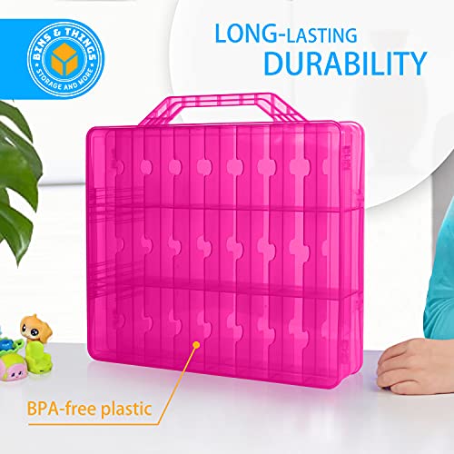 Bins & Things Toys Organizer Storage Case with 48 Compartments Compatible with LOL Surprise Dolls, LPS Figures, Shopkins and Calico Critters