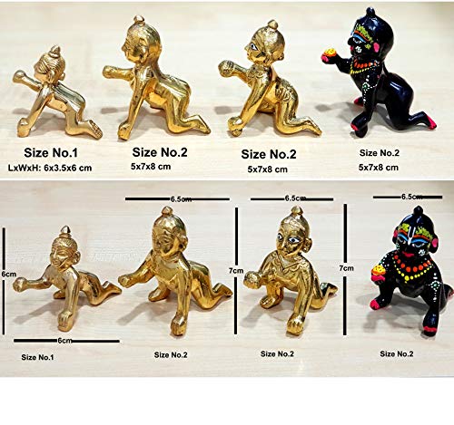 Stonkraft Esplanade Brass Baby Krishna Murti Idol Statue Sculpture