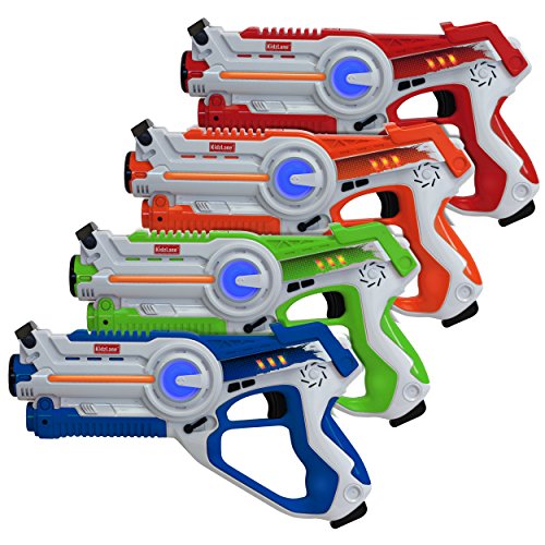 Kidzlane Laser Tag Guns Set of 4 Lazer Tag Guns for Kids with 4 Team Players