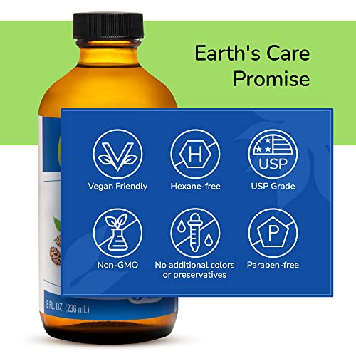 Earth's Care Castor Oil 100% Pure Expeller Pressed 8 Fl Oz