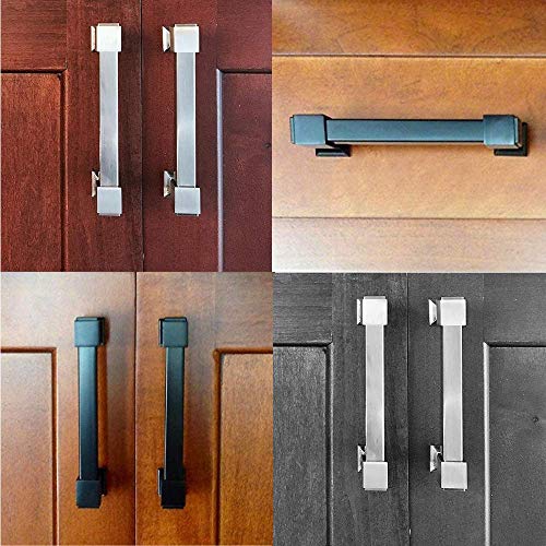 10 Pack Contemporary Handle Pulls for Kitchen Cupboard Door, Bedroom Dresser Drawer, Wardrobe and Office Furniture Hardware