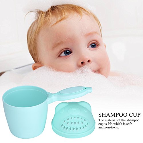 Hztyyier Baby Shampoo Rinse Cup Bath Cup Kid Wash Hair Bathing Green