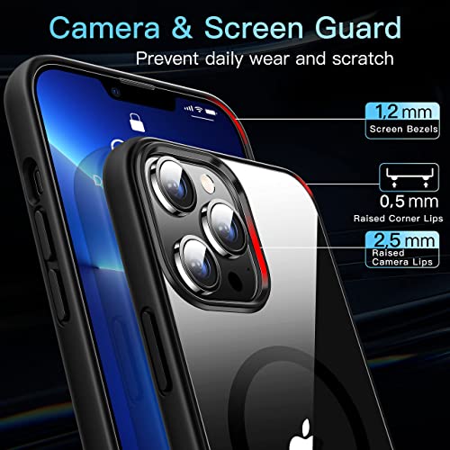 Casekoo Magnetic Clear Designed for Iphone 12 Pro Max Case Black