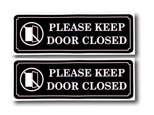 Esplanade Please Keep Door Closed Private Sign Sticker Decal 9 X 3