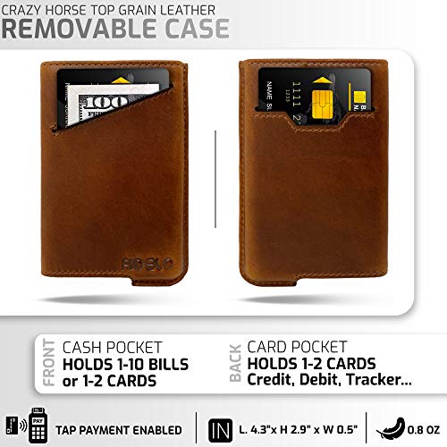 Fidelo Redwood Brown Minimalist Wallet Slim Blocking Card Holder Redwood Brown
