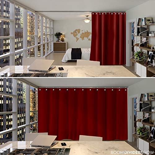 Room/Dividers/Now Premium Room Divider Curtain, 9ft Tall x 5ft Wide (Sierra Red)