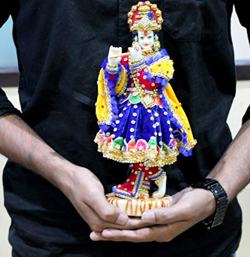 Esplanade Resin Krishna Kishan Murti Idol Statue Sculpture 11 Inch Multi Colour
