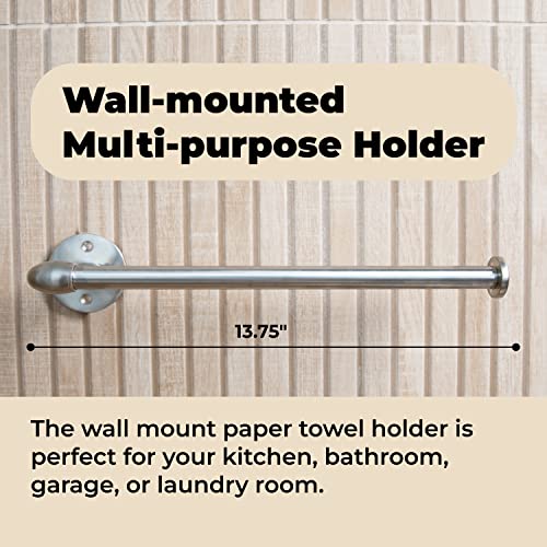 Aviano Hardware Wall Mounted Paper Towel Holder Napkin Holder Satin Nickel Metal